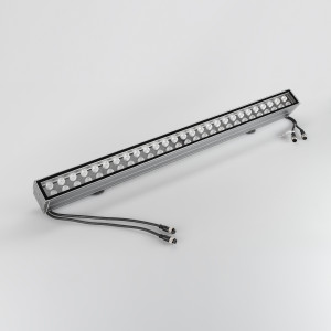 Светодиодный прожектор AR-LINE-1000XL-54W-24V RGB (Grey, 30 deg, DMX512) 023638, Линейный светодиодный прожектор. Мощность 54W, напряжение питания DC 24V. Светодиоды EPILED 54 штуки. Цвет светодиодов RGB, управление по протоколу DMX512, угол рассеивания 30°. Корпус: алюминиевый сплав и армированное стекло.