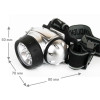 Изображение товара Фонарь налобный LED 5351 7LED 3 режима 3хR03 металлик 10260
