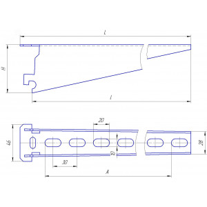 Полка кабельная К1162 УТ1,5 оцинкованный лист S2,0 П0000009528