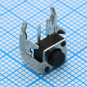L-KLS7-TS6606-5.0-180, Кнопка тактильная 6х6мм угловая h=5мм усилие нажатия 180гр 0.05A 12В монтаж в отверстие