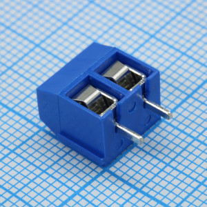 GT306-5.0-02P-12-00, Винтовой клеммный блок с защитой провода, 2 контакта. Серия GT306-5.0