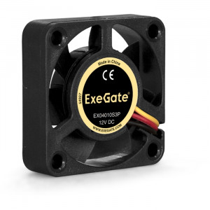 EX166186RUS, Вентилятор ExeGate 40x40x10 мм, подшипник скольжения, 3pin, 5500RPM, 22dBA
