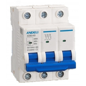 АВТ. ВЫКЛ. ADB3-63/3P 20A 6KA Х-КА C (AN, АВТ. ВЫКЛ. ADB3-63/3P 20A 6KA Х-КА C (ANDELI)