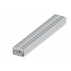 Проходная клемма (MINI) 254353, Проходная клемма, MINI, верхний подвод кабеля, 4 точки подключения, тип фиксации провода: пружинный, номинальное сечение: 2,5 мм кв., 24A, 800V, ширина: 10 мм, цвет: светло-серый, тип монтажа: без фиксации