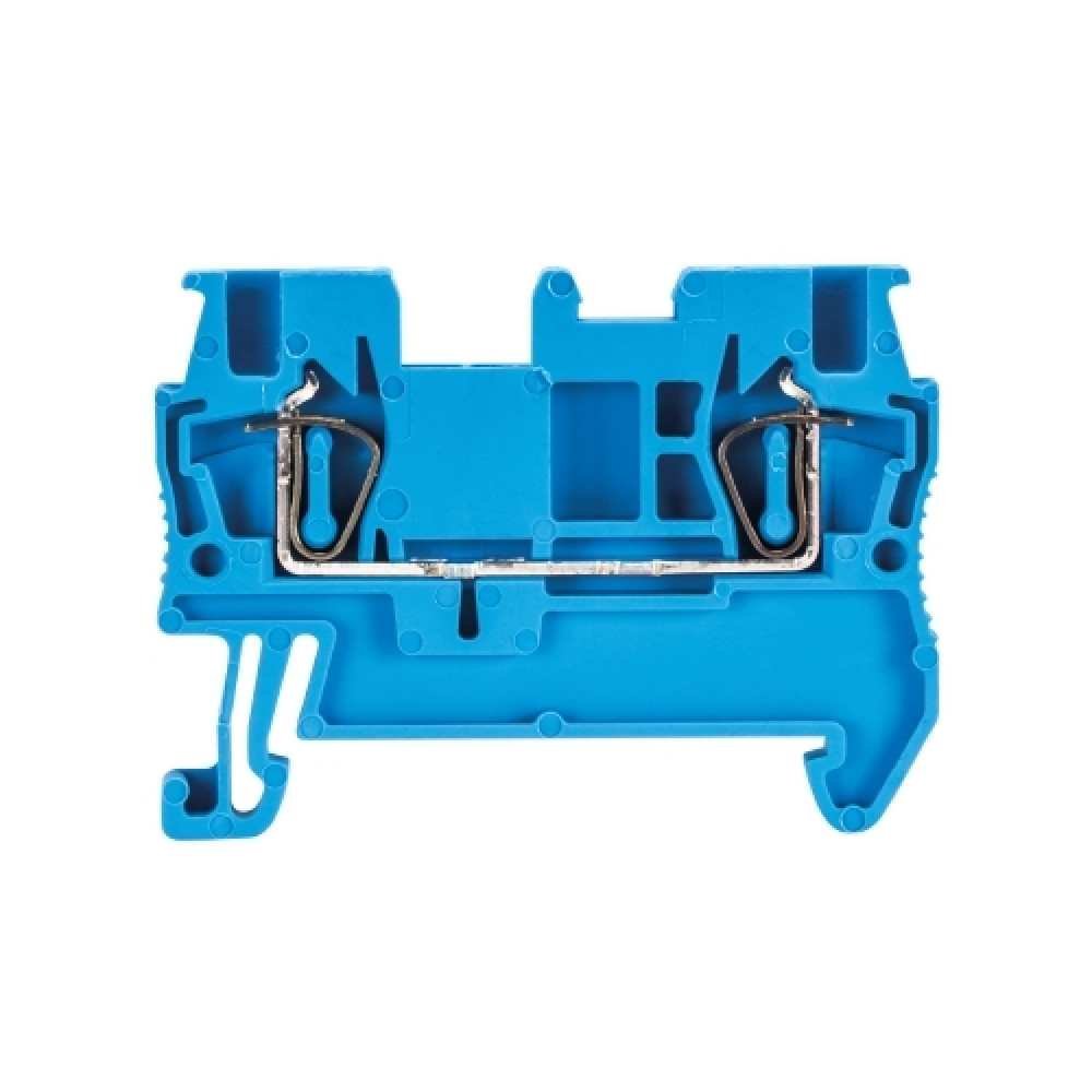 Изображение товара Клемма проходная WKF 1,5/35 BLUE пружинный DIN35 2 точки 1,5 мм кв