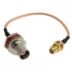 BNC-KY-1.5-RG316-15CM-SMA-KY-1.5, Разъем высокочастотный, кабельная сборка BNC гнездо - SMA штекер, длина 15 см