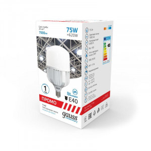 Лампа светодиодная Elementary 75Вт T140 цилиндр 6500К холод. бел. E27 7000лм Promo 60438