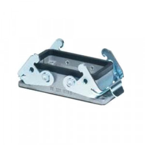 Открытое основание разъема BAS GUT GA 16 S A, Основание разъема на панель, открытое, типоразмер 16B, с уплотнителем, с двумя защелками, без защитной крышки, материал корпуса: алюминиевый сплав