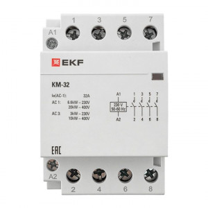 Контактор модульный КМ 32А 4NО (3 мод.) km-3-32-40