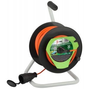 Удлинитель силовой RP-1e-3x1.5-30m на пластиковой катушке c заземлением 1 розетка 30м ПВС 3х1,5мм21шт Б0059776