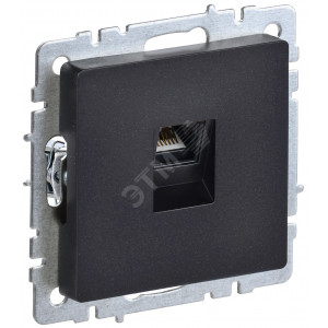Розетка компьютерная СП RJ45 кат.5E BRITE РК10-БрЧ черн. BR-K10-1-K02