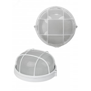 Светильник НПБ1302 белый/круг с реш. 60Вт IP54 SQ0303-0032