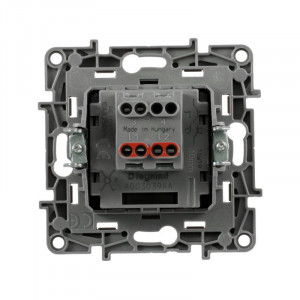 Переключатель перекрестный 1-кл. СП Etika 10А IP20 250В 10AX винтов. клеммы механизм алюм. Leg 672409