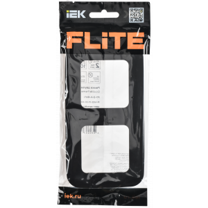 FLITE ARTISTIC Рамка 2-местная РУ-2-А-ФлЧ черный IEK FI-M22-31-20-K02