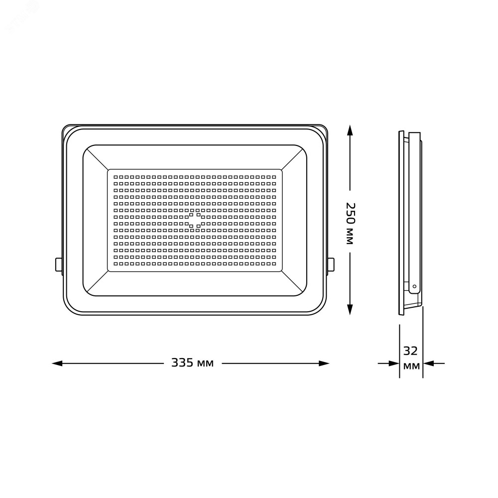 Изображение товара Прожектор светодиодный LED 150W IP65 6500K черный для уличного освещения Изображение товара Прожектор светодиодный LED 150W IP65 6500K черный для уличного освещения