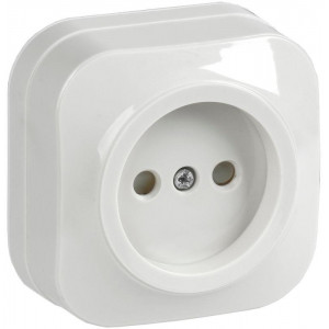 РСш20-2-ХБ Розет. 1-ая без з/к с з/ш о/у 10А GLORY белый ERH13-K01-10