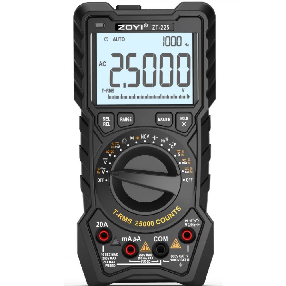 Изображение товара Цифровой мультиметр ZT-225 автомат для измерения напряжения тока и сопротивления