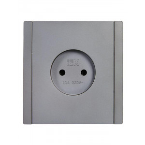 FORTE&PIANO Розетка 1-местная без заземления без защитных шторок винтовое крепление 10А FP518 сталь IEK FP-R10-10-K46