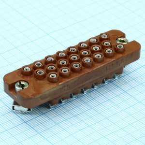 РП10-22 З-О розетка, Соединитель  низкочастотный, прямоугольный, внутреннего монтажа