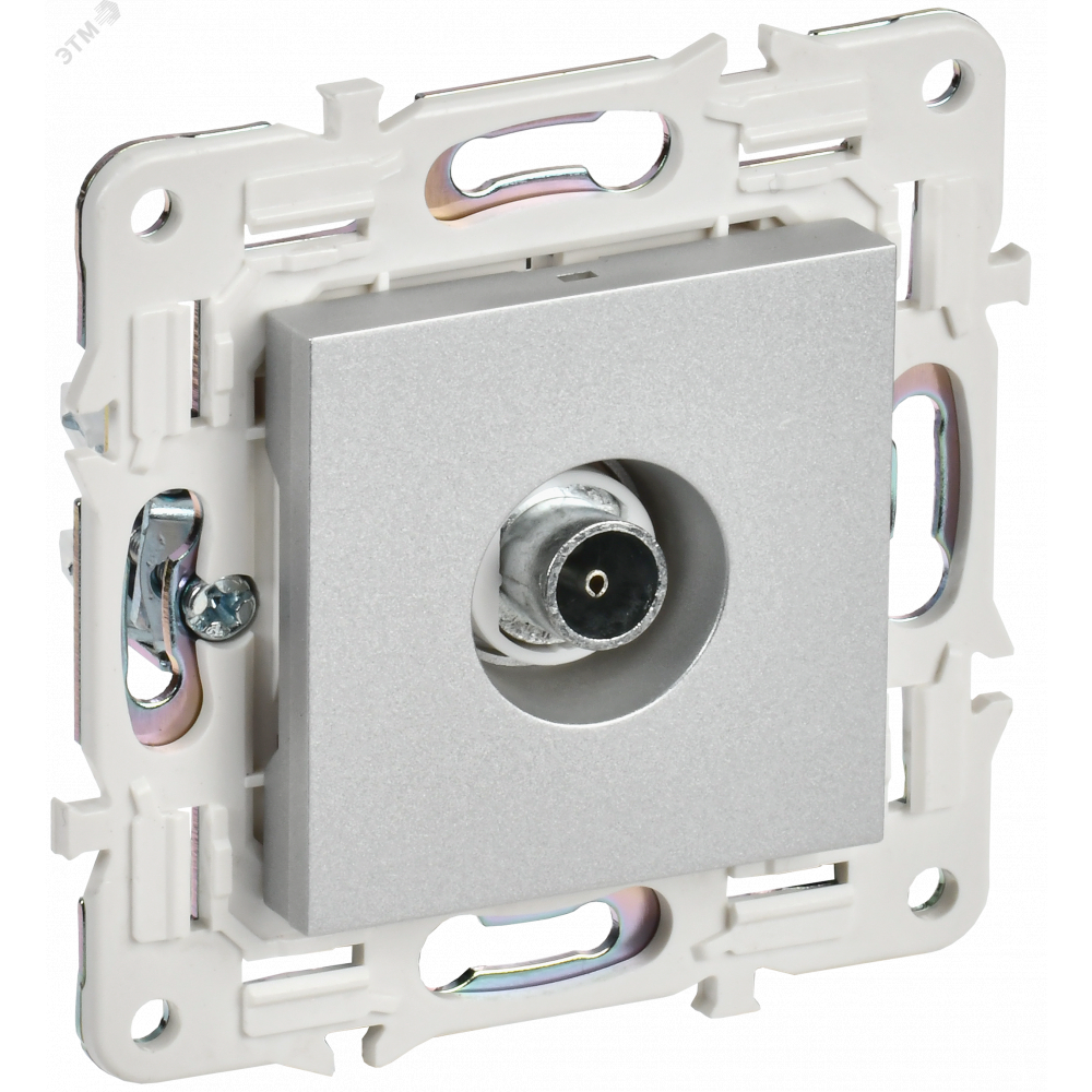 Изображение товара Розетка оконечная TV SKANDY SK-A12S IEK серебристая скрытый монтаж