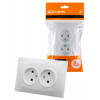 Розетка двойная 2П 10А 250В белая 