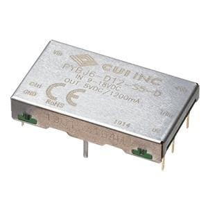 PYBJ6-D24-S5-D, Преобразователи постоянного тока в постоянный с изоляцией dc-dc isolated, 6 W, 18 36 Vdc input, 5 Vdc, 1.2 A, single regulated output, DIP, w/ case