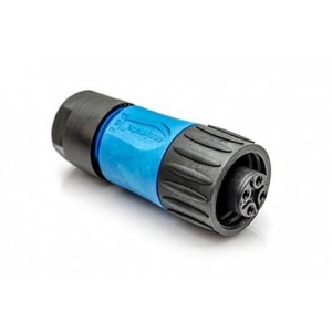 C016 20D003 210 10, Стандартный цилиндрический соединитель 3+PE FEM STRT BLUE SCW GLD INT ST RELF