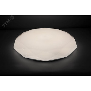 Светильник светодиодный ДБО-36w матовый с эффектом Звездного неба регулировкой цветовой температуры 3000-6500К светового потока max 2900Лм и режима освещенности с пультом управления и таймером выключения 29635