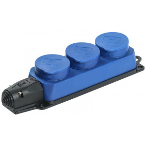 Колодка 3-м ОМЕГА РБ33-1-0м IP44 каучук син. PKR61-016-2-K07