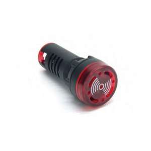 Индикатор DT22A-FBZ/RDAC/DC24, Индикатор звуковой и световой, в сборе, цвет: красный, 24VDC, увеличенный размер, пластиковая обойма индикатора