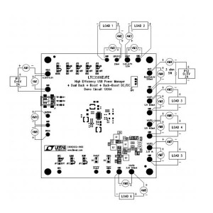 DC1306A, Средства разработки интегральных схем (ИС) управления питанием LTC3586EUFE Demo Board I High Efficiency