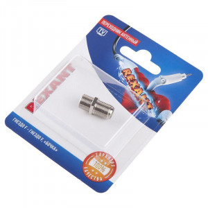 Переходник антенный гнездо F-гнездо F бочка блист. 06-0020-A