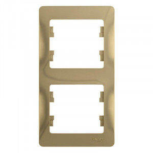 Рамка 2-м Glossa вертикал. титан SE GSL000406