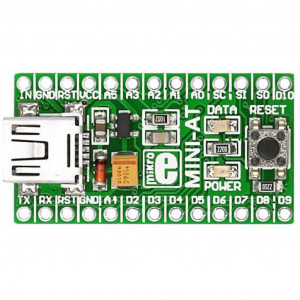 MIKROE-672, MINI-AT board 3.3V, Отладочная плата на базе ATmega328 ( пит