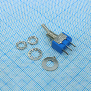 MTS-102-A2, Тумблер ON-ON 1 группа контактов 3А, 250В на плату