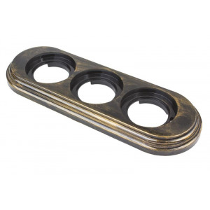 Рамка 3-м ретро пластик. бронз. BF1-630-25