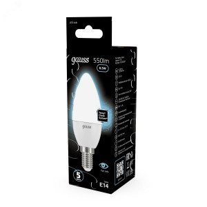 Лампа светодиодная Black 6.5Вт свеча 4100К нейтр. бел. E14 550лм 103101207