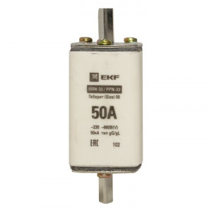 Вставка плавкая ППН-33 160/50А габарит 00 PROxima fus-33/160/50