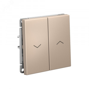 ARTGALLERY 2-клавишный выключатель для жалюзи, 2х сх.4, 10А, механизм, песочный GAL001219