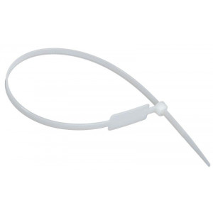 Хомут 4.8х300мм P6.6 маркерный бел. (уп.100шт) IEK UHH14-D048-300-100-K01