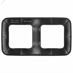 FLITE ARTISTIC Рамка 2-местная РУ-2-А-ФлЧ черный IEK FI-M22-31-20-K02