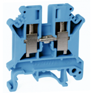 Проходная клемма UKJ-6(BU), Проходная клемма, тип фиксации провода: винтовой, номинальное сечение: 6 мм кв., 57A, 800V, ширина: 8,2 мм, цвет: синий, тип монтажа: DIN35