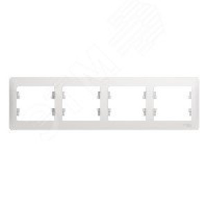 Рамка 4-м Glossa горизонт. бел. SE GSL000104