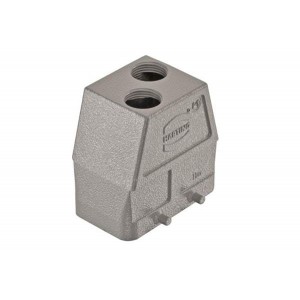 19300100465, Сверхмощные разъемы питания METAL HOOD HAN 10B 2 LVR LCKING
