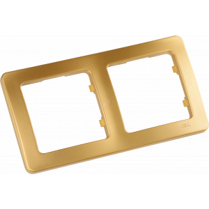 MASTER Рамка на 2 поста, золото Р402-07