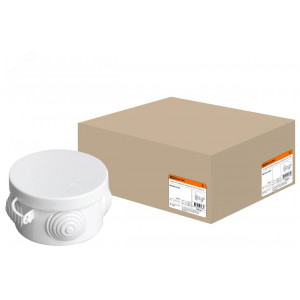 Распаячная коробка ОП D65х40мм, крышка, IP54, 4вх. SQ1401-0101