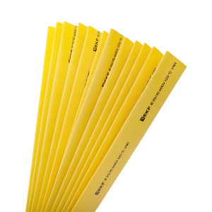 Термоусаживаемая трубка ТУТ нг 20/10 желтая в отрезках по 1м PROxima tut-20-y-1m