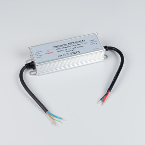 Блок питания ARPV-12150-A1 (12V, 12.5A, 150W) 034206, Источник напряжения с гальванической развязкой для светодиодных изделий. Входное напряжение 200-240 VAC. Выходные параметры: 12 В, 12,5 А, 150 Вт. Встроенный PFC >0,5. Герметичный алюминиевый корпус IP 67. Рабочая температура -40…+70C?. Габаритные размеры