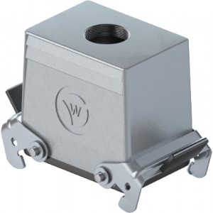 Крышка разъема 73.374.3235.1, Крышка разъема на кабель, типоразмер 32A, с уплотнителем, 1 отверстие с резьбой для кабельных вводов M32x1,5, с верхним расположением, с двумя защелками, материал корпуса: алюминиевый сплав