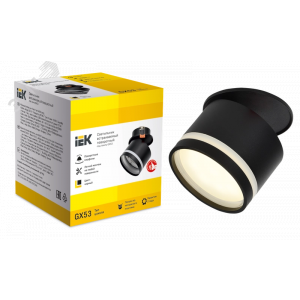 Светильник 4033 встр. поворотн. GX53 черн. LT-UVB0-4033-GX53-1-K02